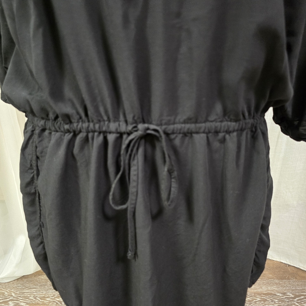 2/$30 Captiva Black Swim Beach Cover Up Womens Size M Crochet Detail Resortwear - Picture 5 of 15